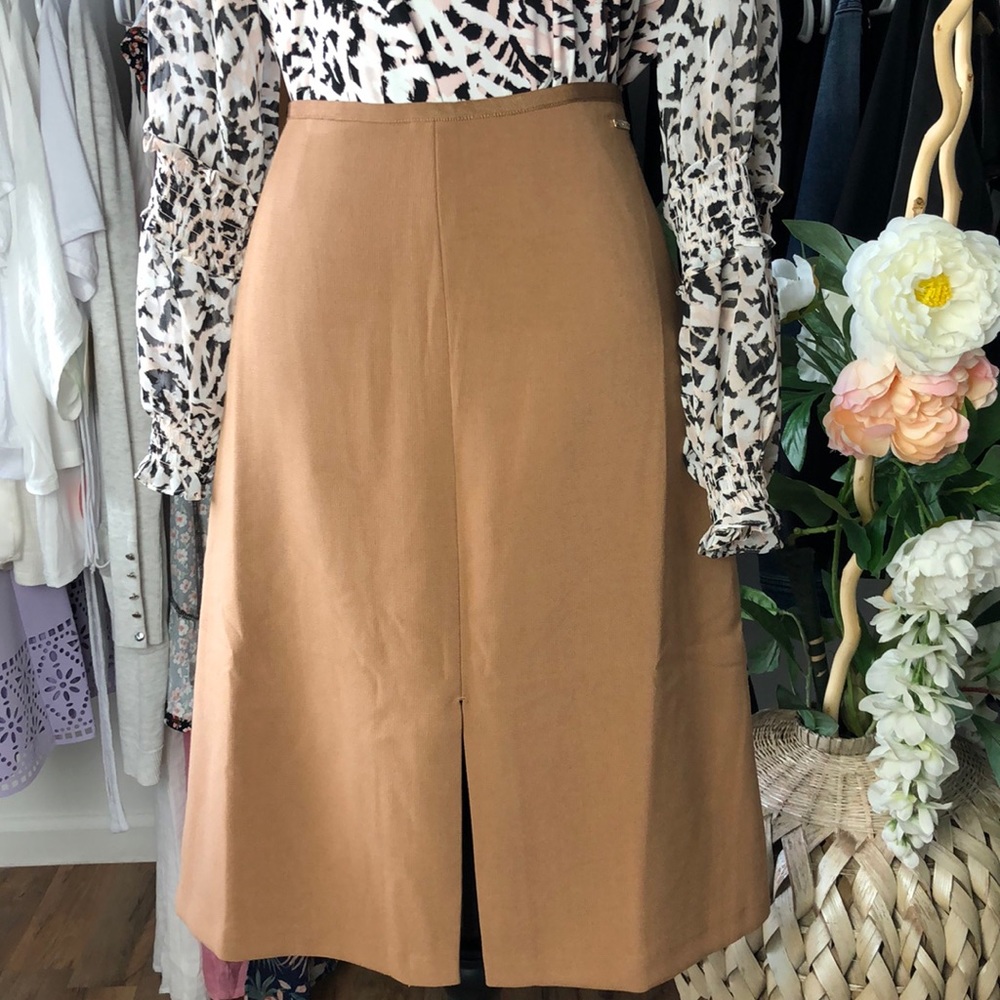 NEW Tahari Front Slit Woven Skirt Size:8